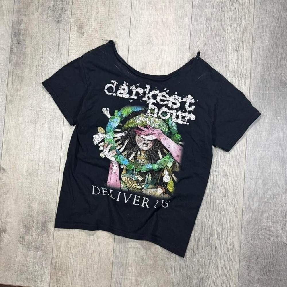 Vintage 2000s rare grail darkest hour band t shirt Size measures women's L